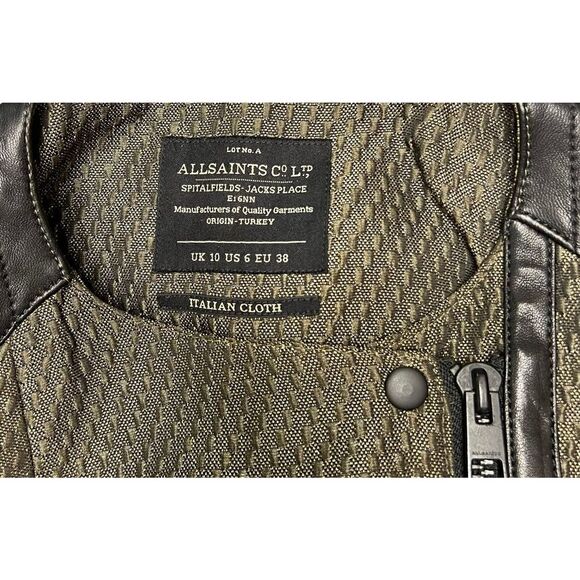 AllSaints Leather Jacket NWOT Size 6 - Picture 5 of 5